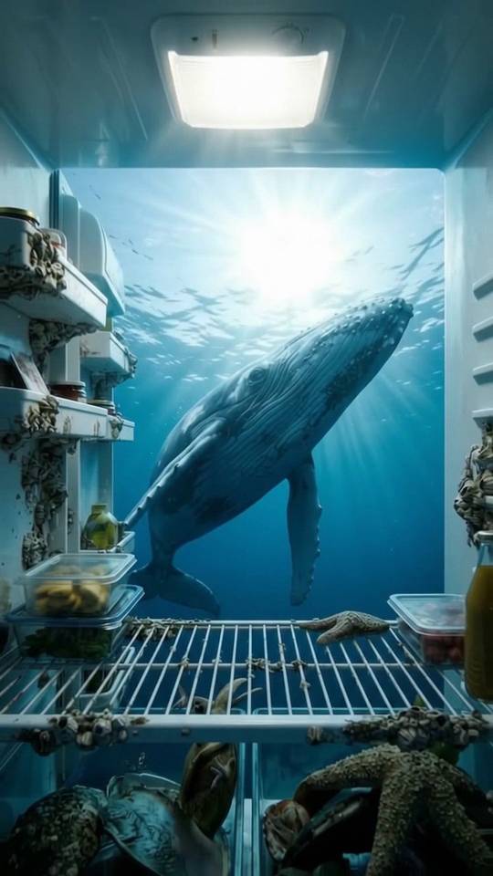 Fridge Ocean — AI brand film, still frame