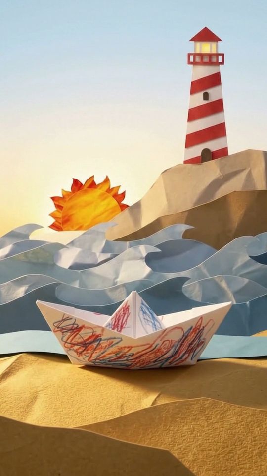 Paper Boat — AI brand film, still frame